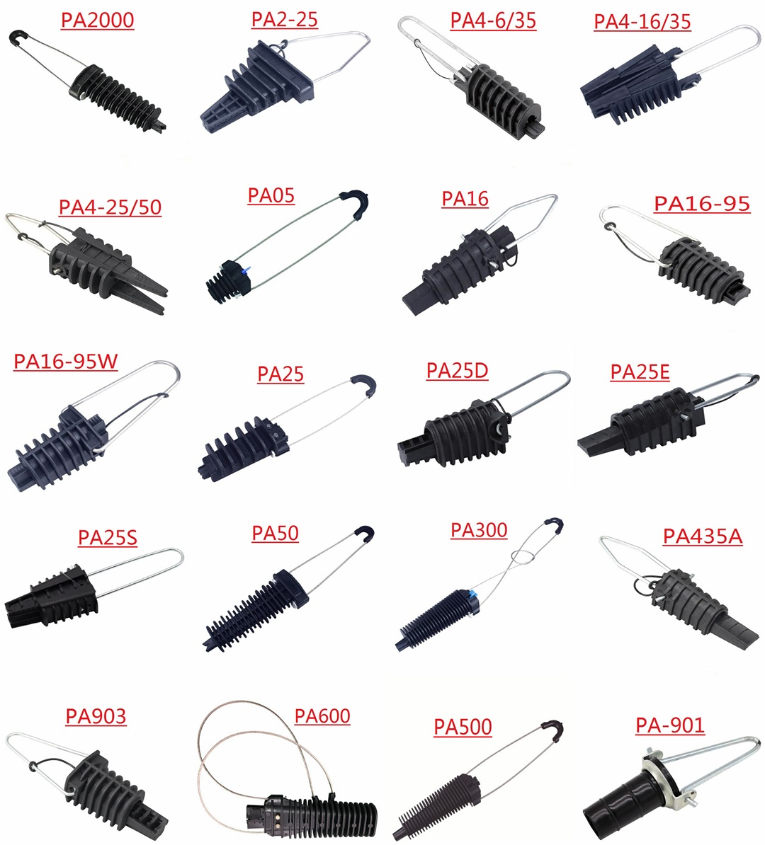 Fixed tension clamp of overhead optical cable