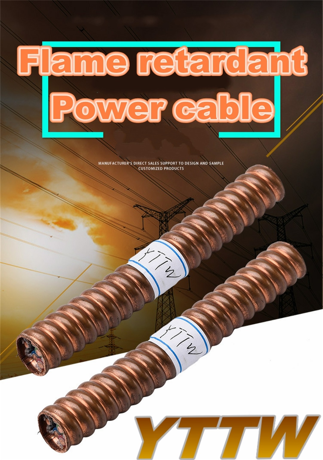 Mineral flame retardant insulated cable