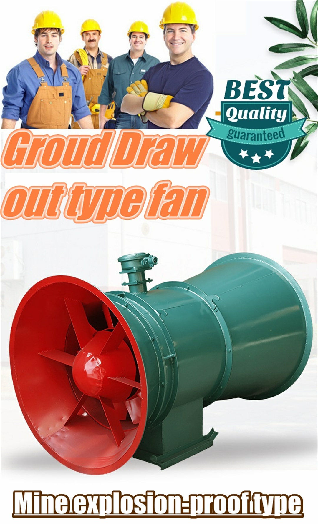  Mine and tunnel flameproof type ground draw out type ventilator fan