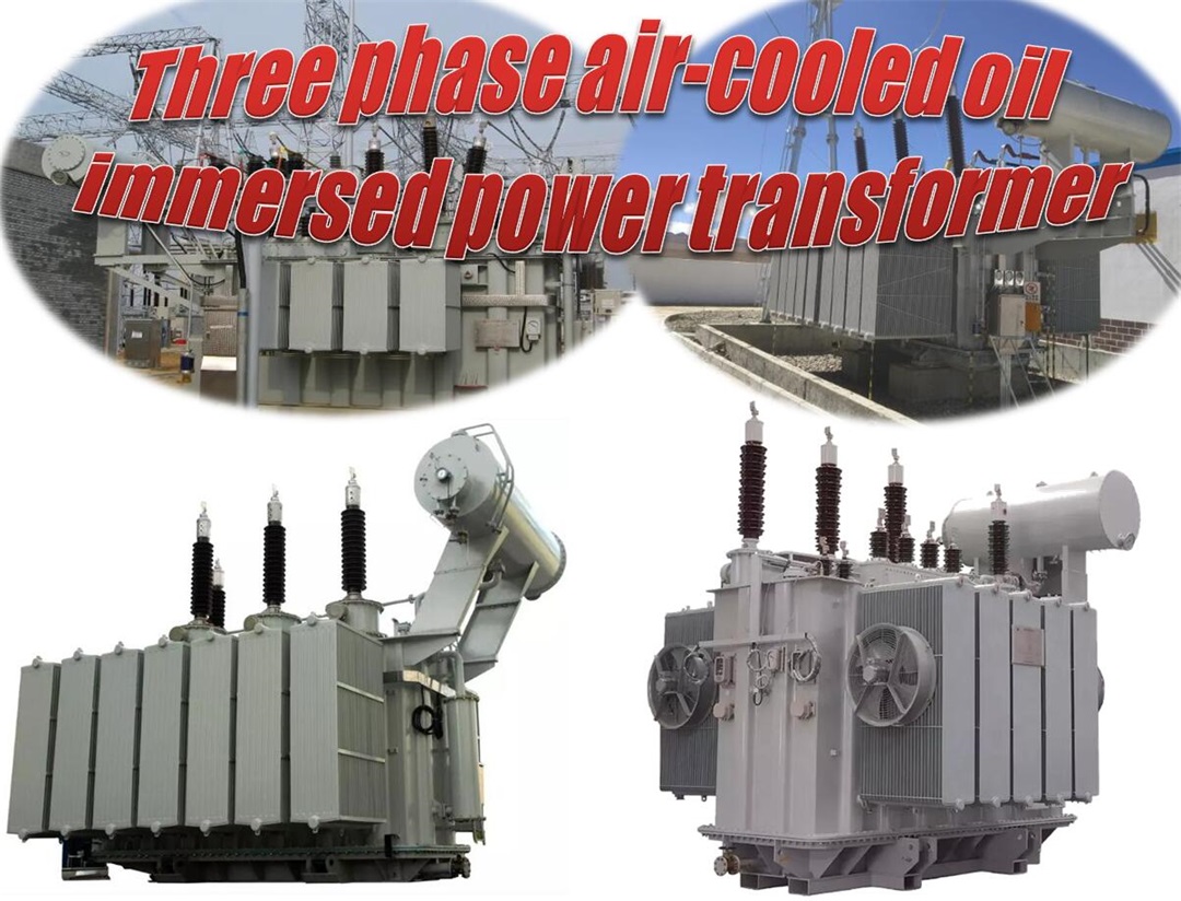 Three phase air-cooled oil immersed power transformer