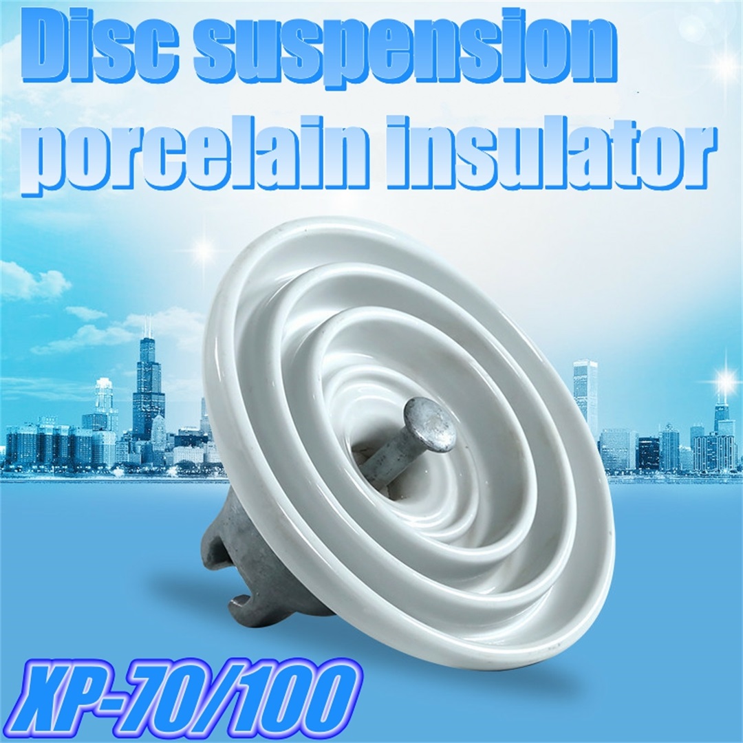 High voltage suspended porcelain insulator for power overhead lines