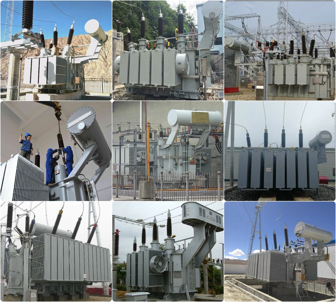 Three phase air-cooled oil immersed power transformer