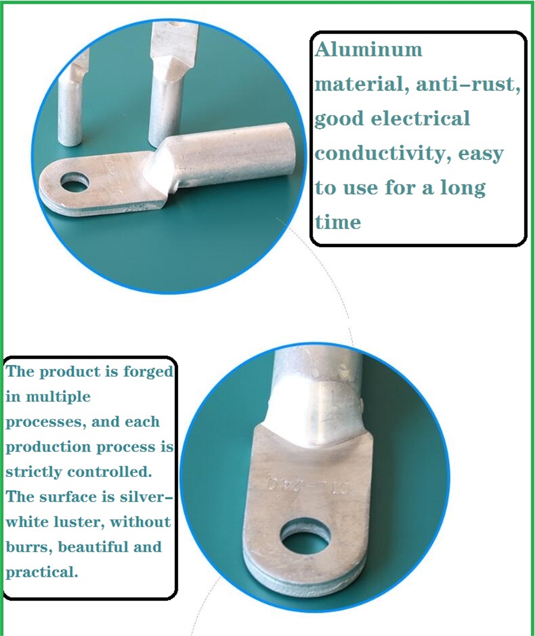 Aluminium connecting terminal  cable lugs