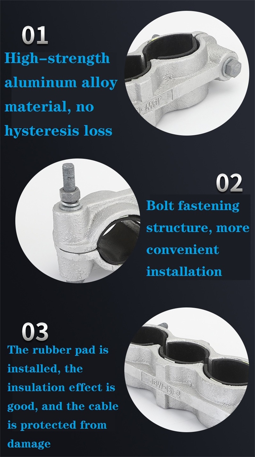 HV cable fix clamps