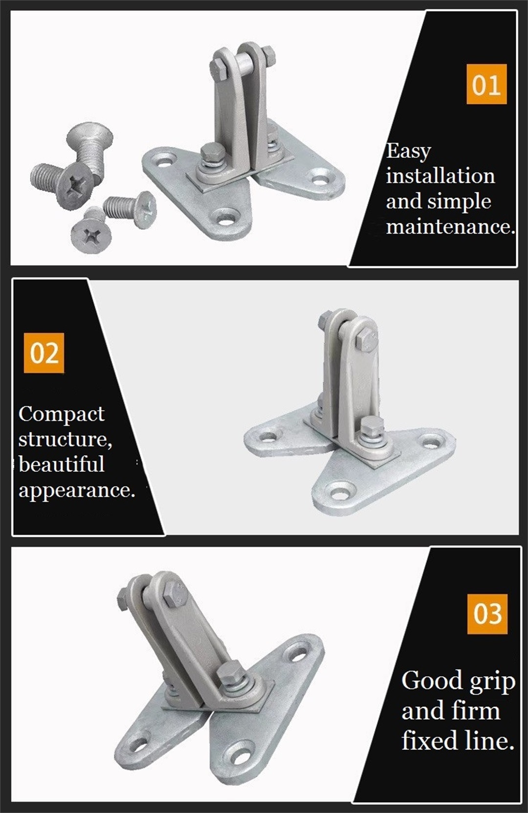 Substation fitting outdoor supports for bar