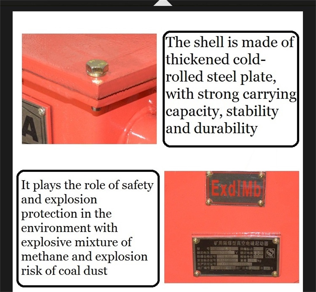 Intelligent flameproof reversible vacuum electromagnetic starter for coal mine