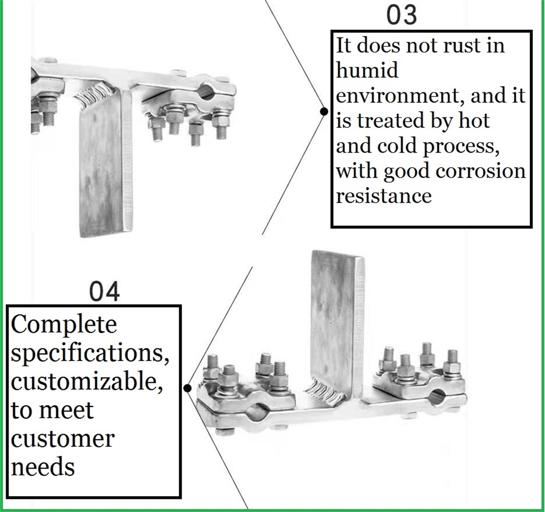 Bolt type double conductor T-clamp  electric power fittings