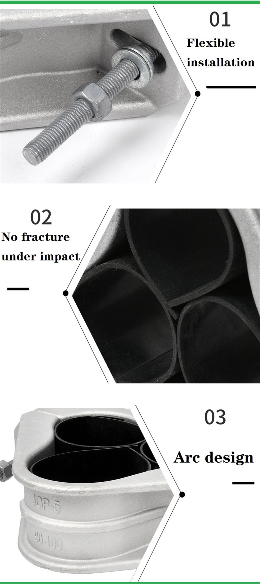 HV cable fix clamps