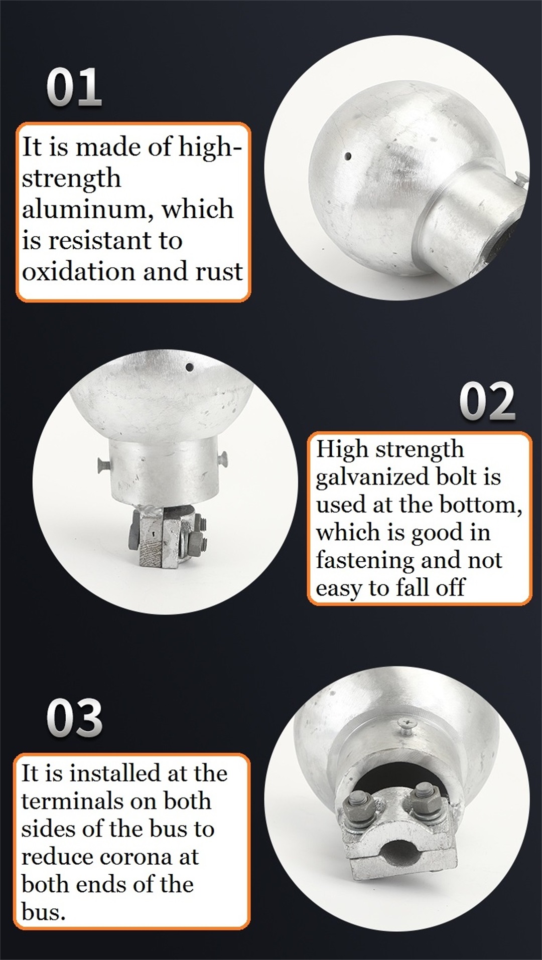 dead-end caps substation fitting