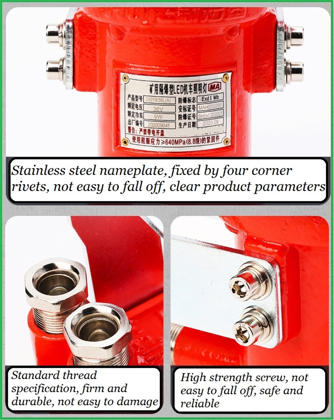 Mine explosion-proof LED locomotive lamp